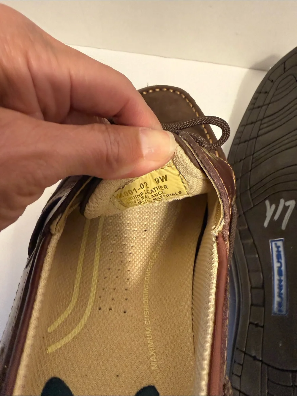 Nunn Bush brown leather lace up boat shoe men’s 9